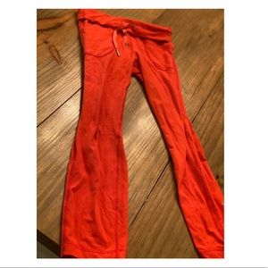 Lululemon Athletica Bright Coral Workout Leggings